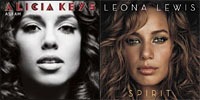 Alicia Keys & Leona Lewis album covers