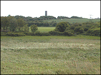 The nature reserve looking over to the Naze Tower