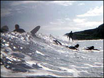 A wave's eye view of surfing