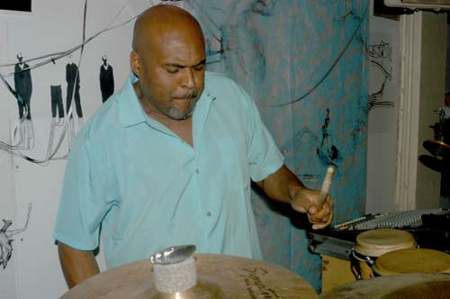 Percussionist Carniero from Sao Paulo. photo © Helen Burrows