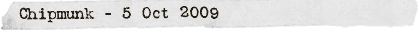 Chipmunk - 5 Oct 2009