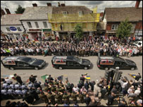 Crowds in Wootton Bassett