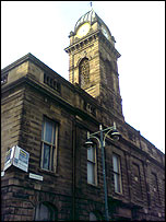 Sheffield old Town Hall's clock tower