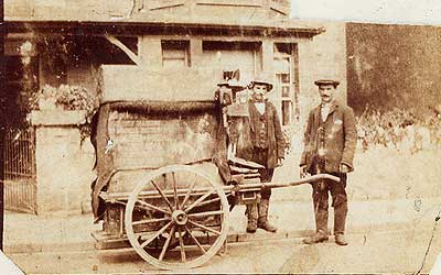 Ice cream vendors with barrel