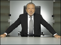 Sir Alan Sugar in his boardroom.