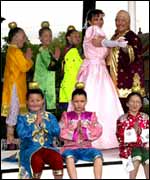 Carnival costumes in dress rehearsal 