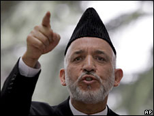 Ông Karzai tại cuộc họp báo hôm 15/6/08
