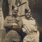 Wilf Hoare (left) and Allan Stoddart (right) on leave in Beirut, Lebanon. Probably April 1943