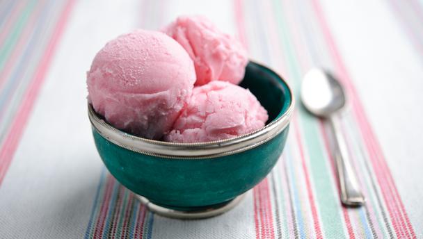 Rhubarb sorbet