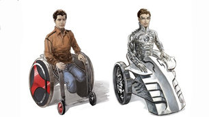 The Silver Scorpion wheelchair super hero