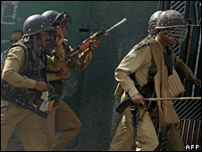Security forces in Kashmir