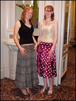 Student diarist Kate Roberts and a friend