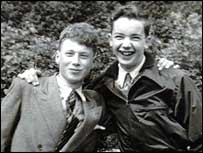 Malcolm (left) with lifetime friend Brian.