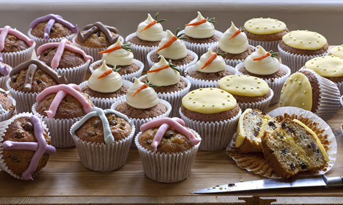 Dan Lepard's selection of Easter cupcakes