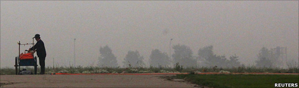 Smog in morning in China