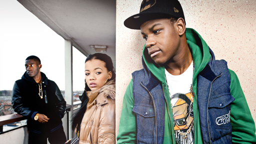 Danny (Malachi Kirby), Samantha (Simona Zivkovska) and Shakilus (John Boyega)