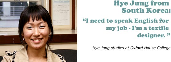 Grammar challenger Hye Jung from South Korea