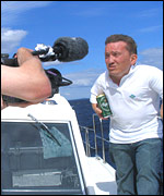 Man being interviewed