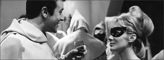 Two people at a party