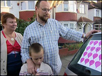 Stella, Joseph and Martin Murray traveling with Samantha Heath