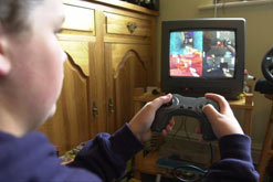A child playing a computer game