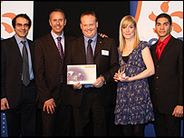 Brekfast show team with EDF's Laurent Ferrari and gymnast Louis Smith