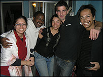 Andrew Webster and friends in Karachi