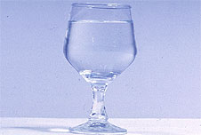 A glass of water
