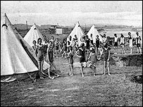 Early days at Caister Camp