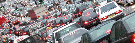 traffic jam, BBC image