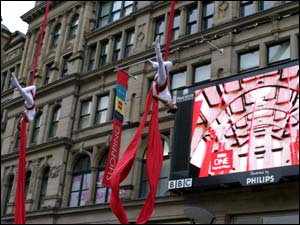 The launch of the the Big Screen in Manchester.