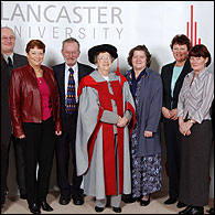Graduation at Lancaster University, Anne Parkinson with family and friends