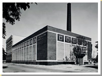 Photograph showing Templeton carpet factory Glasgow Green 1965