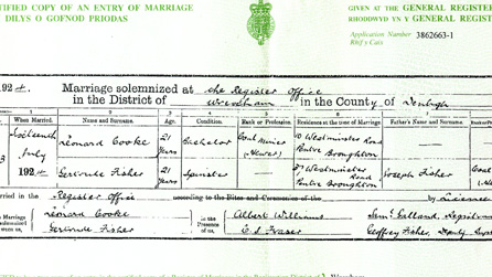 Marriage certificate