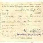 This is how I managed to get some dates right and shows a day-leave pass to Florence on the 20th of November 1944