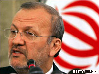 کاندولیزا رایس و منوچهر متکی، وزیران خارجه آمریکا و ایران