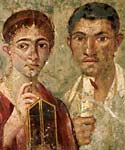 Image of a fresco portrait of Terentius Neo and his wife