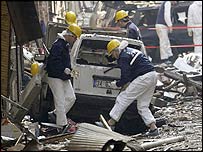 دھماکے کے بعد تباہی