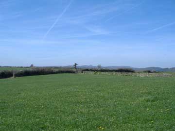 Path across the fields to Tywardreath, looking across to the 