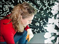 Amanda Geitner constructing Artificial Moon