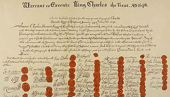 The warrant for the execution of Charles I, 30 January 1649