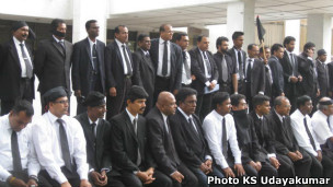 Lawyers protesting impeachment process