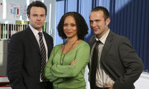 Jamie Glover, Angela Griffin and Jason Merrells in Waterloo Road