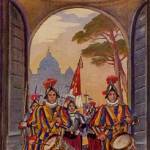 Memento of a visit to the Swiss Guard's Mess in Vatican City sent by Sergeant Pfeiffer.