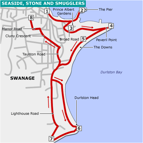 Swanage walk map