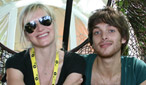 Jo and Paolo Nutini in the swingy chair