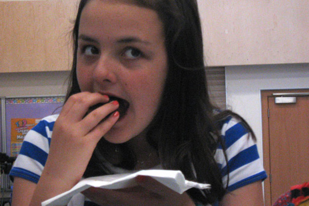 Tasting the carrot cake