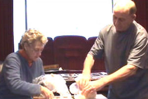 Shirley ended up in her own ambulance