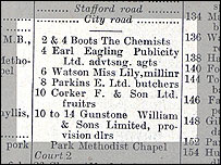 Kelly's Directory 1954 - shops on City Road