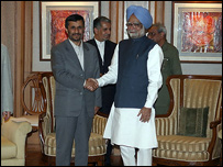 سینگ نخست وزیر هند و احمدی نژاد